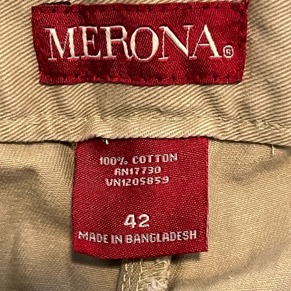 Merona Flat Front Khaki Shorts 42w - Picture 4 of 8